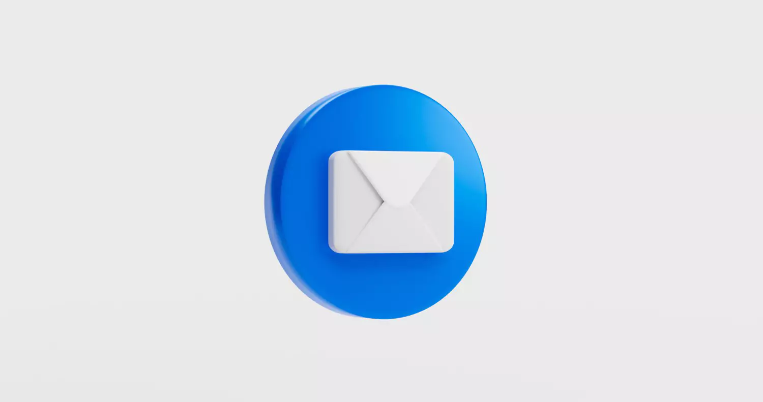 SMS marketing is shown in this image by envelop icon that is pasted on a blue circle plate