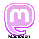 A purple color Mastodon icon