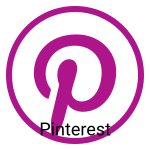 A purple color Pinterest icon