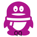 A purple colored QQ icon