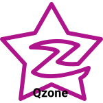 A star shaped purple colored Qzone icon