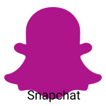 A purple colored Snapchat icon