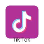 A square shaped purple colored Tik Tok icon