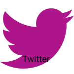 A purple color twitter icon