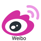 A purple colored Weibo icon