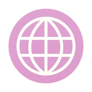 WordPress logo in pink and white color