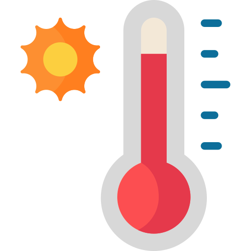 a thermometer and sun